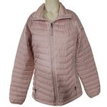 Columbia Powder Lite Insulate Jacket Medium Zip Pink Metallic Lining Winter Wear Photo 1