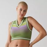 Urban Outfitters Randi Shrunken Sweater Vest Striped Size Small Green White Photo 2