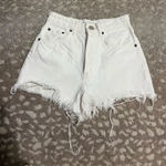 ZARA  High-Waisted Shorts White Denim Photo 0