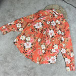 Chico's Chico’s Sandwashed Satin Floral-Print Shirt Button Front Size 16-18 Photo 9