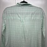 Aerie  Cool Mint Green 1/2 Button Women's Gauzy Cotton Tunic Shirt Size Medium Photo 6