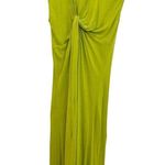 Free People Marina Maxi Dress in Citron Silk Green size Small Photo 2