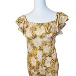 Madewell  Angelina Chamomile Tea Yellow Floral Flutter Sleeve Maxi Dress Size 0 Photo 5