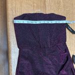 Lulus Lulu’s NWT Sensational Shine Purple Strapless Mini Dress corset top w/boning SM Photo 12