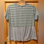 Eyeshadow knotted hem Short Sleeve T-Shirt women’s XL light green, white, grey Photo 1