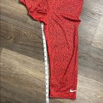 Nike Pro Dri Fit Red & Black Capri Athletic Workout Running Leggings Size Medium Photo 9