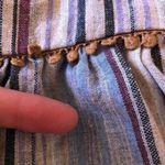 Altar'd State  Ellery Top Blue Peach Multi Striped Tie Strap Peplum Tank Blouse S Photo 11