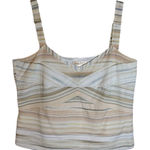 Tommy Bahama Striped Silk Sleeveless Tank Blouse Size 14 Photo 0