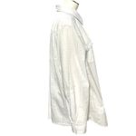 Vintage White Long Sleeve Cotton Eyelet Button Up Shirt With Pockets Size XL Photo 3