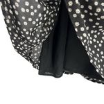 Forever 21 A-Line Skirt Black White Floral Scalloped Waist Sheer Overlay Size 1X Photo 3