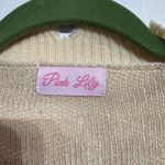 Pink Lily Tan Leopard Print Distressed Sweater Sz M Photo 4