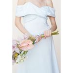 LPA / Revolve Shirred Cross Front Gown in Powder Blue Photo 8