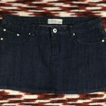 Y2K 2000s Micro Mini Baddie Low Rise Denim Dark Wash Jeans Skirt #wings #gothic #whimsygoth #cross #angel cyber punk biker Blue Size 14 Photo 0