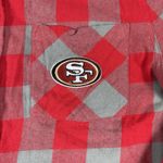NFL  Juniors Collection San Francisco 49ers Flannel‎ Button Up Top Size M Photo 2