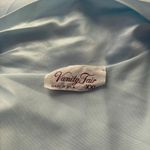 Vanity Fair Vintage 80s  Blue Nylon Button Front Robe XXL Nightgown Embroidered Photo 5