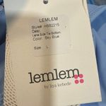 Lemlem  Sky Blue Lena Diamond Jacquard String Bikini Bottoms Sz L NWT Photo 7