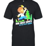 Gildan Bob Ross Saves After Every Ruin 8-Bit Official Graphic T-shirt Tee Size Large Photo 3
