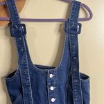 Cloud Ten  Blue Denim Overall Casual Cotton Mini Dress Women’s Size large Photo 3