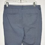 Adrienne Vittadini  Blue Geometric Pattern Crop Ankle Career Pants Size 8 (32x26) Photo 4