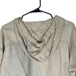 Columbia Beige Long Sleeve Hooded Cotton Hemp Blend Hiking Shirt Women Sz S Photo 10