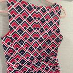Gap NWT  Marcy Dobby Geometric A-Line Sheath Dress Pink Navy White Size 4 Photo 3