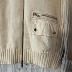 LRL Lauren Active Ralph Lauren Women Beige Cable Knit Sweater Full Zip Small Photo 3