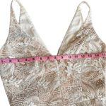 Dress the Population NEW Elisa Vine Embroidered Midi Dress White Nude Small Photo 16