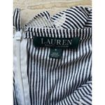 Ralph Lauren Lauren  Women's Off Shoulder Embroidered Striped Cotton Dress Size 6 Photo 1
