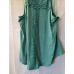 Cable & Gauge Tank Top Teal Large‎   Spaghetti Strap Photo 3