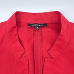 Lafayette 148 New York Red Belted Midi Shirtdress Pockets Front Full Zip Size 16 Photo 3
