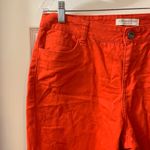 Coldwater Creek Red Orange Ankle Cropped Jeans size 10 Photo 5