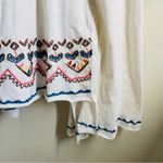 Sundance Embroidered Swing Dress Size M Cream Boho Folk Style Long Sleeve White Size M Photo 7