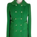 Juicy Couture Wool Textured Essex Double Breasted Pea Coat Kelly Green Size S Photo 7
