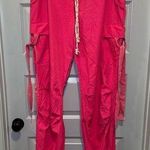 NWT Wardrobe Department Hot Pink Parachute Pants size Small Photo 0