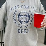 Show Me Your Mumu  Gray Stanley Oversized Here For The Beer Sweatshirt Size Small Photo 9