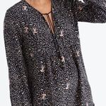 Madewell New  Black 100% Silk Fiesta Paisley Ruffle Dress Size 00 Photo 0