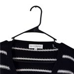 White + Warren Black Striped Balloon Sleeve Sweater Size M Photo 3