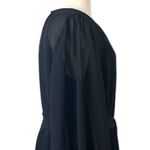 City Chic  New Dress Black Pleated Midi Crepe Semi Sheer Women’s Size XL/22 Photo 7