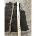Women's Boden Faux Suede Sherpa Shearling Lined Vest Size Small Western Chic Brown Photo 6