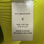 Women’s Lumiere Neon Yellow/Green Basic Long Sleeve Ribbed Top Size Small Yellow Photo 3