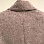 Halston Heritage  Gray Drape Collar Classic Wool Pea Coat M Single Button Photo 6