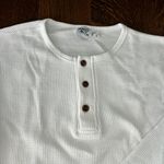 Princess Polly Cropped White Henley Photo 1