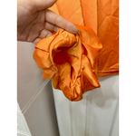 SheIn  Privé Lantern Sleeve Solid Blouse in Orange - Size M Photo 4