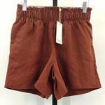 Quince NWT  100% European Linen High Waisted Brown  Shorts Sz S Photo 1