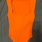 ZARA  Orange square neck body suit Photo 0