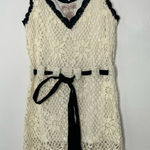 Y2K J J basic crochet tunic top/ mini dress size small Photo 0