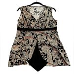 Vintage Y2K Babydoll Top Paisley V Photo 0