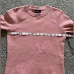 Nicole Miller Pink Sweater Hearts Womens Size XS Pullover Long Sleeve Cozy NWT Photo 3