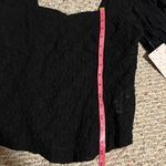 Free People NWT Spring Fling Top in Black- Size Large Photo 6