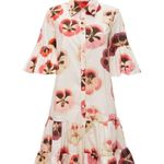 NWT La Double J Choux in Pansy Floral Cotton Mini Shirt Dress XL $760 Photo 0